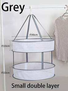 居家生活,洗衣双层,晾衣网,晾晒网兜,家用晾衣篮,内衣袜子毛衣晾晒神器,可折叠晾衣架,便携式,多功能晾衣网,居家必备