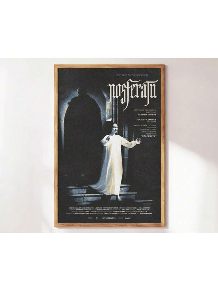 Nosferatu Inspired Movie Poster,Horror Movie Poster, Retro Movie Posters, Movie Art Print, Cinema Wall Art For Home Theater Canvas Painting Posters And Prints Wall Art Pictures For Living Room Decoration Optional Frame ,Wall Art With Frame
