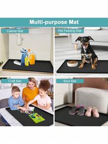 柔性硅胶水槽垫 - 防水防滴厨房/浴室垫，用于保护台面免受刮擦、吸收溢出物并易于清洁 | 防滑耐用表面盖，可用洗碗机清洗，适合租房者和房主（附赠厨房抹布） - 彩色 - 查看 5