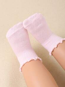 20/10 Pairs Fashionable Baby Girl Socks With Ruffle Design | Simple & Casual Style Ruffle Socks | Pink Color Series Socks | Suitable For All Seasons | Baby Socks | Newborn Socks | Toddler Socks | Halloween Decor Thanksgiving Christmas Xmas Gift - Multicolor - View 8