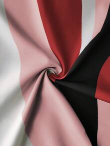 女士休闲度假风罗纹针织高领毛衣（波浪纹）搭配阔腿梭织裤两件套