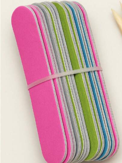 Kit de Lixas na cor rosa para unhas 100 unidades