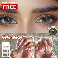 FRESH LADY Freshlady Everyday Color Contacts Pupilentes Milk Coffee Colored Contact Lenses 1 Year Disposable Halloween Costume Cosplay - Brown - View 8
