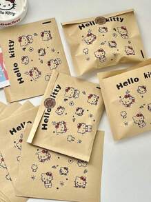 Sanrio 5/10 pezzi di borsette di stoccaggio in pelle di mucca a tema Hello Kitty, borsette per bracciali, borse carino da cartone animato, buste regalo, buste a bolle autoadesive, buste per imballaggio e stoccaggio