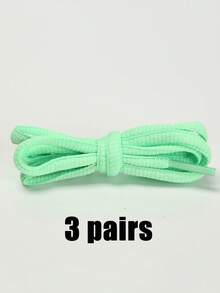 3 Pairs Semi-Circle Shoelaces, Fashionable Versatile Sneaker Shoe Laces Replacements For Sports And Running Shoes - Multicolor - View 20