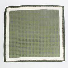 1 pieza Pañuelo redondo con estampado floral de moda versátil para hombres, pañuelo multifuncional para la cabeza para salir, fiestas, accesorios para citas - Verde Oscuro - Ver 2