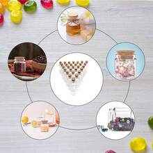 Botellas de pócima con tapones de corcho, pequeños frascos de vidrio DIY, minijars de vidrio transparentes con tapas de corcho, botellas de corcho para exhibición, manualidades, decoración y suministros para fiestas - Multicolor - Ver 6