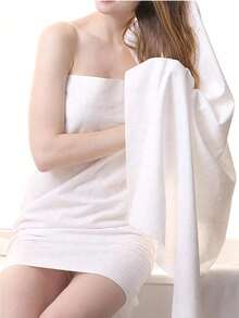 20/10/5/1件装一次性压缩浴巾，白色便携式70cm*140cm植物纤维一次性浴巾，适合男女日常护理，商务旅行、居家浴室装饰、夏季假期皆宜