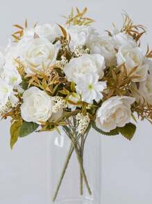 2PCS Romantic Rose Peony Bouquet Artificial Flowers Wedding/Home/Bedroom/Living Room/Dining Table Decoration/Bridal Bouquet, Valentine's Day, Birthday Party, Wedding Decoration Gifts