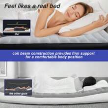 Queen Size Striated Camping Airbed Inflatable Mattr Blow Up Air Bed - T61020US UK - View 7