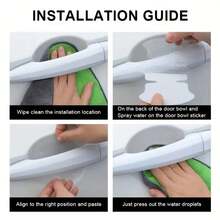 Protector universal de 8 piezas para manijas de puertas de automóvil, resistente a arañazos, de material plástico, película protectora transparente de pintura universal - fácil de instalar, decoración impermeable para la mayoría de los modelos de automóviles - Unitalla - Ver 8