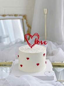 10pcs Heart-Shaped Cake Top Decoration, A Love-Themed Birthday Party Decoration For Cupcakes, Desserts And Celebration Events