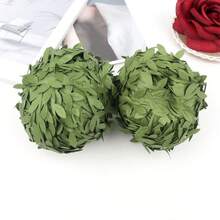 1pc Artificial Fabric Green Leaf Ribbon For Wedding Party Celebration, DIY Wreath Decorative Ribbon, Handmade Decoration Material, Artificial Green Vine Ribbon For Weaving Wreath, Fabric Willow Leaf DIY Wreath Supplies, Green Vine Decor,Fake Plants - Multicolor - View 5