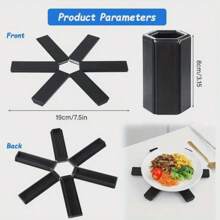 1 Pc/2 Pcs/3 Pcs Heat-Resistant Foldable Pot Mat, Foldable Six-Jaw Heat-Resistant Anti-Scalding Mat, Plastic Table Mat For Hot Bowls And Plates, Non-Slip Coaster, High-Temperature Tableware Protector