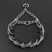 Dog Training Prong Pinch Adjustable Metal Steel Chain Choke Spike Collar 60CM - 1086358 - View 7