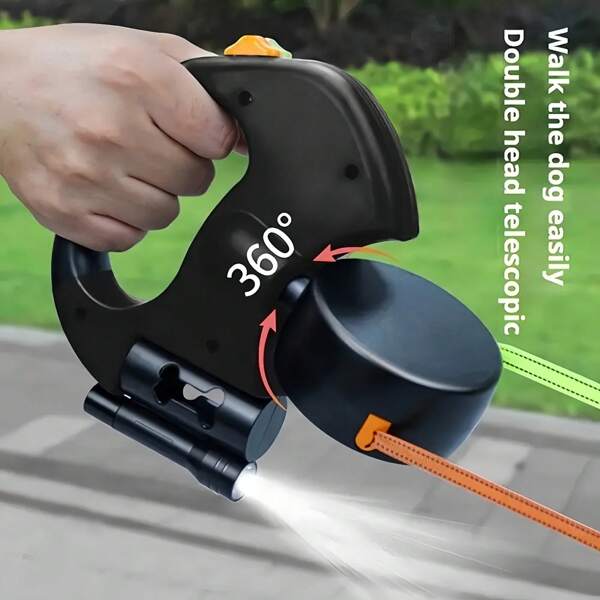 2-In-1 Pet Leash That Can Rotate 360 ° And Stretch, Easy To Control And Comfortable To Grip Automatic Retractable Pet Leash