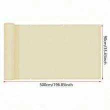 Clôture de confidentialité opaque, protecteur d'écran de confidentialité de balcon imperméable - bouclier UV pour les garde-corps d'appartement, les patios, les terrasses extérieures, les porches (beige)