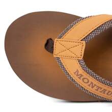 Comfortable Men's Slip-On Flip Flops -Arch Support Lightweight Non Slip, Breathable Fabric Upper, Perfect For Indoor, Outdoor, Beach Activities In Fall Spring Summer - 棕色 - 查看 6