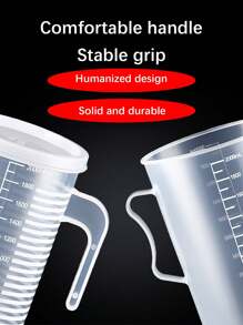 1pc Plastic Measuring Cup With Scale, Household Scale Cup, Kitchen Liquid Measuring Cup, Multi-Function Baking Cooking Measuring Cup, Kitchen Essential Tools, Kitchen Supplies, Household Supplies