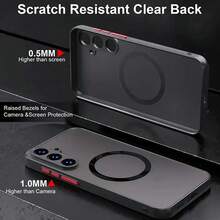 适用于 Magsafe 磁性保护壳，兼容三星 S25 Ultra S24 S23 Ultra A17 A06 A16 A56 无线充电防震手机壳，兼容 16 15 14 13 12 11 Pro Max Pro Plus 7 8 SE 7P 8P X 16e - 黑色 - 查看 5