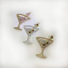 1PC Modna Zabawna Słodka Broszka Do Kubka Do Wina Nadaje Się Do Odzieży Damskiej Tylne Opakowanie Szpilki Dekoracyjna Biżuteria Prezenty Noworoczne - Wielokolorowe - Zobacz 11