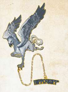 Harry Potter 1Pc Vintage Metal Bookmark, Aesthetics Hogwarts Magical Creatures Theme Bookmark With Tail Chain For Reading, Journal Hanging, Perfect Birthday Gift, Back To School Supplies For Book Lovers And Harry Potter Fans[Officially Licensed]