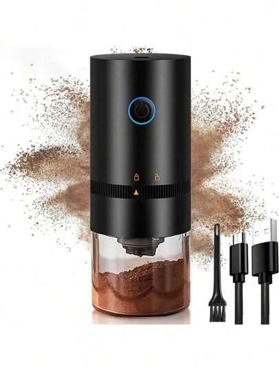 Moedor de Café Elétrico Portátil Elétrico Grão de Café Recarregável Portátil Ajuste Níveis de Moagem