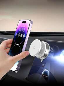 Soporte universal para teléfono con ventosa de succión - Fijación fuerte, rotación de 360°, carga de 7 kg, perfecto para navegación, imanes N52 para estabilidad, ángulo ajustable, diseño compacto, se adapta a teléfonos grandes, uso versátil en automóviles, SUV y camiones, ideal para viajes, compatible con iPhone, teléfonos Android, regalo para cumpleaños, familia, amigos, magnético, accesorios para autos, soporte para teléfono de coche
