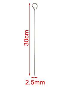 6-8pcs outils de barbecue aiguille de barbecue brochettes rondes brochettes de barbecue, brochettes plates rondes en acier inoxydable, brochettes en acier inoxydable fourchettes de barbecue, brochettes plates brochettes d'agneau, brochettes de barbecue barbecue outils de barbecue en acier inoxydable