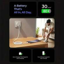 PD 60W Dual USB C Fast Charging Cable Compatible With IPhone 16 15 Pro Max 15 Plus POCO Type C To Type C Quick Charger Braided Cord Data Line With Box - Light Grey - View 4