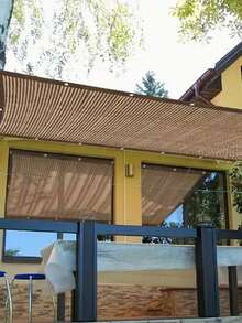 1 件遮阳布 90% 咖啡色遮阳网 遮阳网适用于花园露台、植物遮阳帆温室户外凉亭草坪遮阳布适用于狗屋鸡舍更易于悬挂遮阳网罩