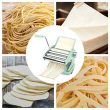 ONEUTRALON Italian Pasta Making Machine, Self-Made Stainless Steel Manual Drum Italian Pasta Machine, With 6 Adjustable Thickness Sturdy Noodle Cutting Machines, Suitable For Italian Pasta, Wide Noodles Or Dumpling Wrappers (Green) - Green - View 5