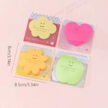 4 Packs Candy Color Sticky Notes - Fun Asymmetrical-Shaped Cartoon Memo Pads For Journals, Planners & Office Decor | Kawaii Pastel Memo Paper (Random Styles)