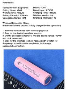 GENAI Auriculares inalámbricos verdaderos con pantalla LED dual. Diseño de metal elegante, larga duración de la batería y ajuste confiable - Multicolor - Ver 9