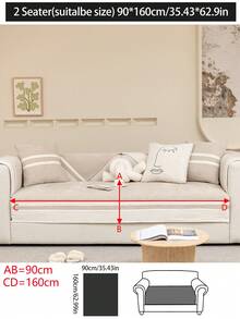 1 件 4 季通用沙发垫套，现代简约防滑沙发座垫，防尘防污米色家居装饰，宠物友好型防护沙发套，可调节用于卧室、办公室、客厅的 L 形和 1/2/3/4 座沙发 - 米色 - 查看 15