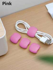 3PCS Multi-Color Silicone Headphone & Charger Winding Buckle Set, Reusable Multi-Purpose Cable Tie Data Cable Organizer, Multipurpose Cable Organizer For Wires And Cables, Grocery Bag Ties, Easy To Use Multifunctional Home And Travel Accessories - Multicolor - View 6