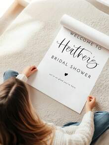 1pc- Customized Name Bride Gift Welcome Sign, Modern Bride Gift Welcome Poster, Minimalist Bride Gift Welcome, Customized Frameless Poster Printing, Wedding Decoration, Personalized Sign, Wedding Poster, Modern Minimalist Wedding Sign, Bohemian Wedding Sign Simple, Customized Frameless Canvas Poster - Personalized Wall Art, Fashionable Outdoor Poster Decoration Fashionable Home Decoration Gives Him A Unique Gift, Modern Poster Printing,Art Activities - Multicolor - View 5