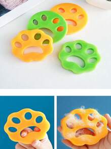 3PCS Cat Claw Shaped Sticker, Washing Machine Hair Suction, Sticky Hair Cleaning Supplies, Suitable For Sofa, Bed, Floor, Washing Machine Scene, Remove Cat Hair, Debris Items, Cleaning Supplies, Sticker, Individually Packaged, Compact And Portable, Easy To Carry, Travel Accessories, Home Furnishings, Car Accessories