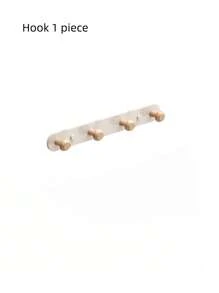 Creative Wooden Door Back Hook - Rust-Proof Thickened Carbon Steel Wall Hook, Wall-Mounted Coat Hook, Solid Wood Hanger, Hat Rack, Bathroom Hook. Kitchen Storage Rack. Suitable For Bedroom, Porch, Foyer, Foyer Storage, Wall Decoration - Adhesive-Free Hook, Room Decoration. Morlot Style Hook (Wood Style, Durable, Anti-Peeling Paint)