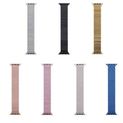 BEIMUSON 适用于 Series 49mm、41mm、45mm、42mm、38mm、40mm、44mm 的可伸缩不锈钢表带，拉丝金属材质，兼容 Series 10/9/8/7/6/5/4/3/Ultra/SE