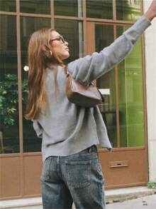 Women's Fashionable Long Sleeve Knit Sweater, Soft And Loose, Autumn/Winter New Arrival