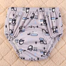 3 件套可重复使用幼儿和儿童如厕训练内裤，防水透气印花尿布衬垫，男女通用如厕训练内裤