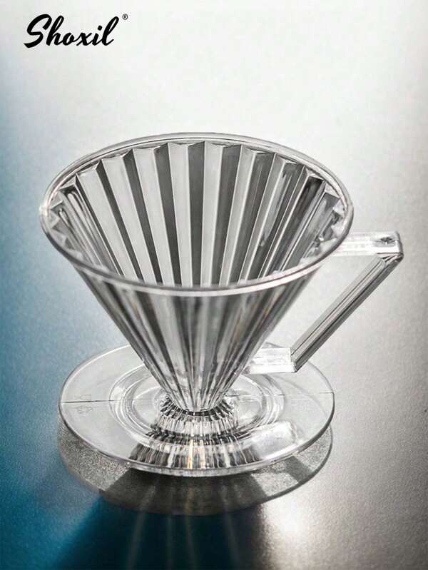 shoxil 1 peça V60 Filtro de Resina Transparente para Café V02 Filtro de Café Manual Filtro de Café Manual Filtro de Gotejamento para Pendurar no Ouvido