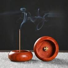 1PC Ebony Circular Home Aromatherapy Stove Suitable For Hydrotherapy, Yoga And Meditation, Home Decoration And Unique Gift Ideas, Incense Burner Rack, Room Decoration, Creative Incense Burner Plate