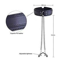 1pc Adult Products Erotic Collar Nipple Clip Punishment Leash Femdom Props Male And Female Masochistic Breast Sm Product