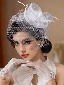 1 pièce Chapeau fascinateur blanc Chapeau pillbox des années 20 Chapeau de thé Chapeau de course de Kentucky Derby Coiffure de mariage pour femmes Mini chapeaux Petits chapeaux Mini chapeau haut de forme Mini casquette, Fournitures scolaires, Cadeaux, Accessoires cheveux, Élégant, Tenues de festival, Accessoires de rave - Blanc - Voir 2