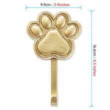 1 gancho de parede com estampa de pata, ganchos funcionais para montagem na parede, gancho de ferro fundido dourado antigo para casacos, chapéus, bolsas, toalhas de banho, decoração de quarto, corredor, banheiro, cozinha, escritório - Multicolorido - Ver 14