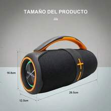 MOREKA Altavoz Bluetooth inalámbrico portátil, batería grande de 4800 mAh para una batería de larga duración, reproducción de alta potencia de 50 W, fidelidad de graves, adecuado para regalos navideños, adecuado para reuniones en casa, fiestas navideñas, reuniones, campamentos al aire libre, reproductor de música para escalar montañas - Gris - Ver 7