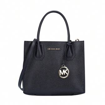Michael Kors MERCER Mellanstor axelväska för dam, enkelaxel, 35S1GM9M2L, svart