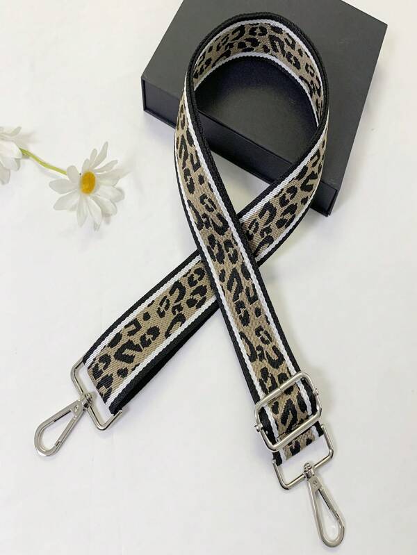 1 pieza Correa ajustable de leopardo para bolso bandolera reemplazo con estampado de guepardo